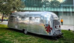 University of Louisiana history students create a mobile museum exhibit in this refurbished Airstream trailer